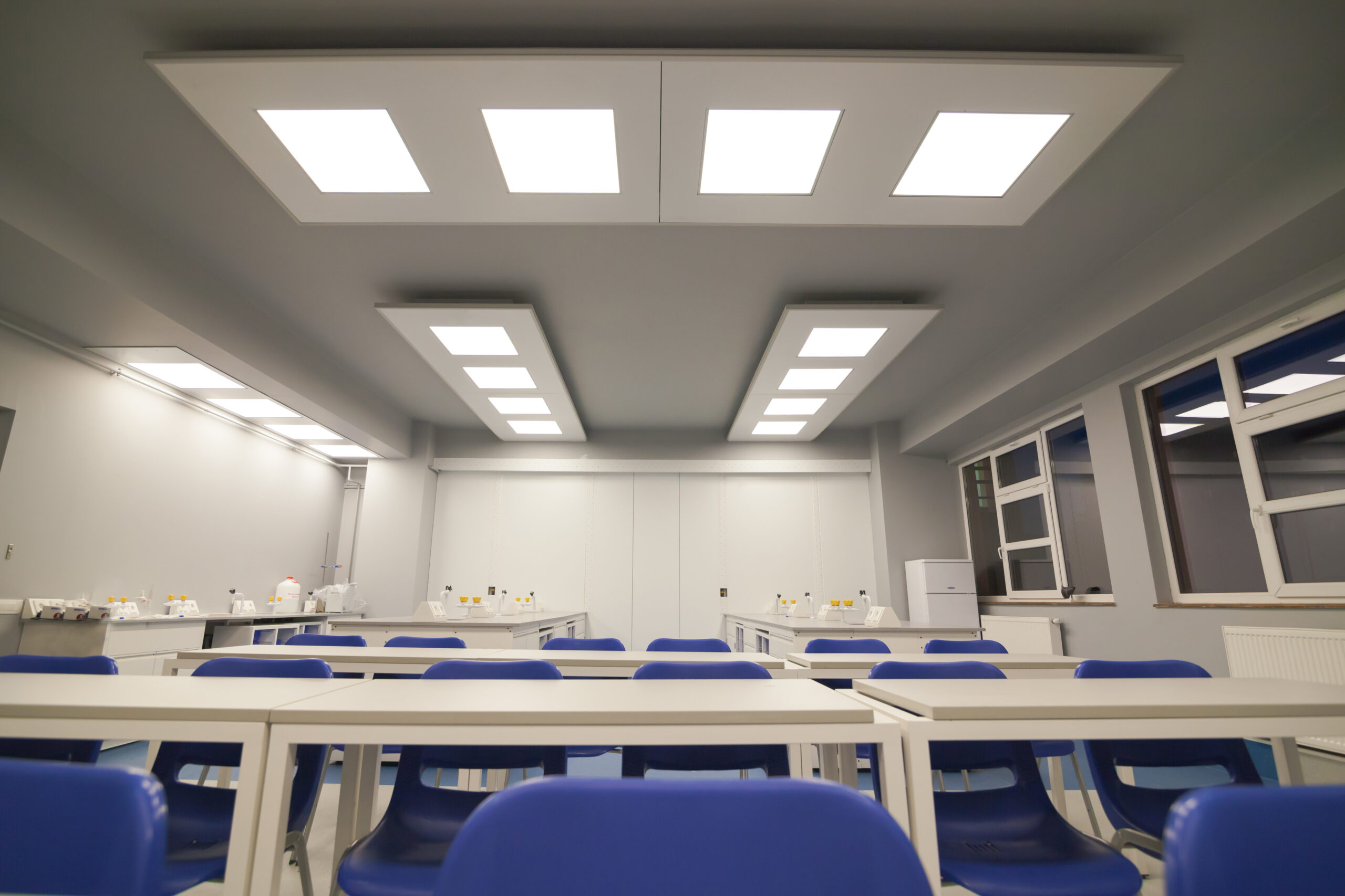 Interior,Background,Of,Clean,Modern,White,Medical,,Teaching,,Chemical,Or
